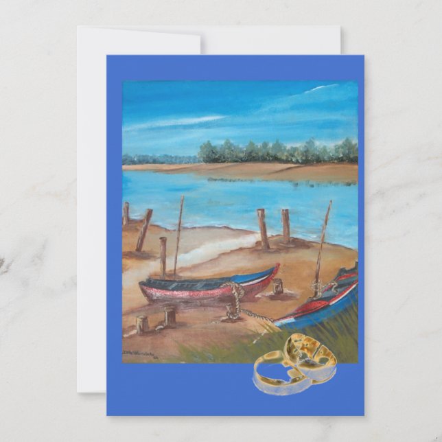 Invitation mariage en bateau (Devant)
