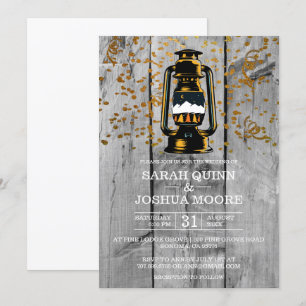 Invitation Mariage en Bois de Grange Rustique Patiné