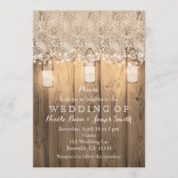 Mariage en bois rustique avec jarres de maçon illu