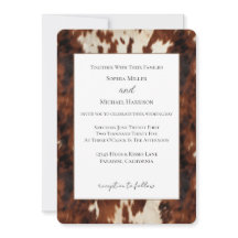 Mariage en cuir de vache couleur crème marron west