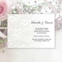 Mariage en dentelle blanche Enregistrer la date Fa