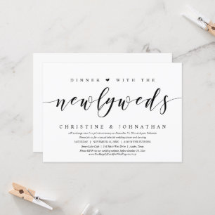 Invitation Mariage en Elopement, Dîner avec les Nouveaux Mari