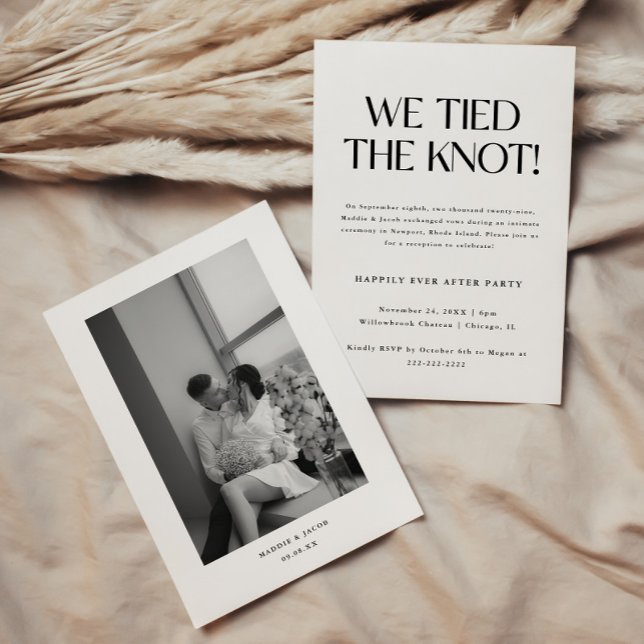 Invitation Mariage en Elopement & Réception de Mariage Minima (Créateur téléchargé)