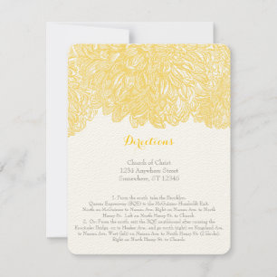 Invitation Mariage en fleur Dahlia jaune Iris