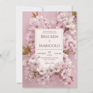Invitation Mariage en fleurs de cerisier