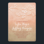 Invitation Mariage en fleurs roses invite<br><div class="desc">Faire-part de mariage Sakura aux branches d'arbres en fleurs - fleurs de sakura. Elégante et classique,  moderne mais vintage invitation de mariage pour le printemps,  l'été,  l'automne et les thèmes de mariage d'hiver.</div>