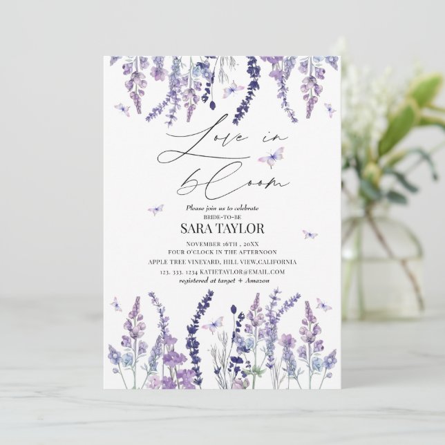 Invitation Mariage en fleurs Shower de mariage (Debout devant)