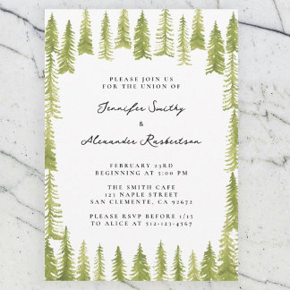 Invitation Mariage en forêt