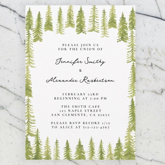 Invitation Mariage en forêt (Créateur téléchargé)