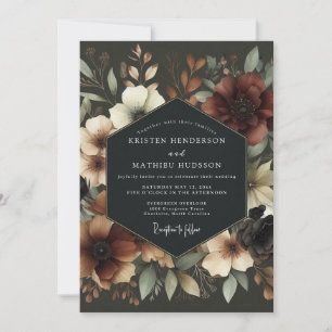 Invitation Mariage en forêt à la floraison de Bourgogne