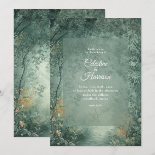 Invitation Mariage en forêt enchantée de sorcière