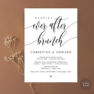 Invitation Mariage en fuite brunch heureux pour toujours