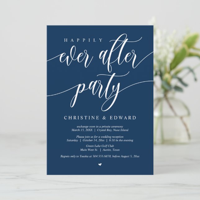 Invitation Mariage en fuite, fête de bonheur éternel (Debout devant)