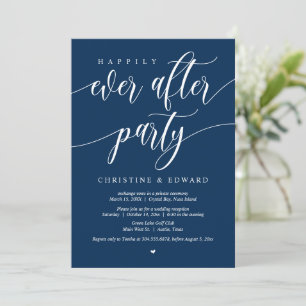 Invitation Mariage en fuite, fête de bonheur éternel
