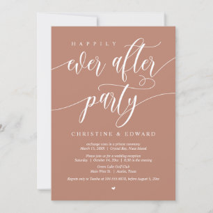 Invitation Mariage en fuite, Fête de bonheur éternel,Terreux