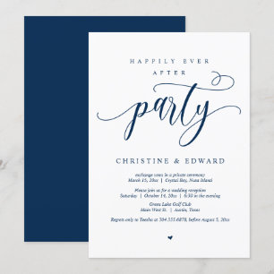 Invitation Mariage en fuite, fête pour toujours heureux