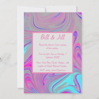 Invitation Mariage en marbre liquide