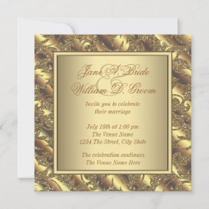 Invitation Mariage en Or Pur