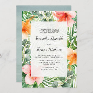 Invitation Mariage en Paradise Tropical Hibiscus Floral