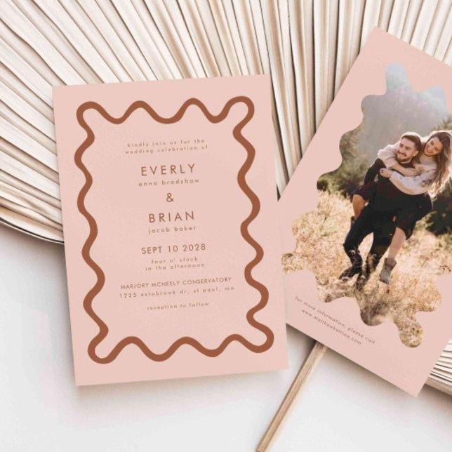 Invitation Mariage en terre cuite à main ironique (Créateur téléchargé)