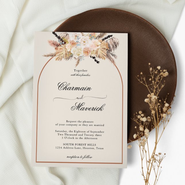 Invitation Mariage en terre cuite de l'Arc de Bohême (Créateur téléchargé)