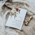 Invitation Mariage en terre cuite fleurie de Bohême<br><div class="desc">Bohème Floral Terracotta Mariage Invitation Mariage de automne Voir la collection correspondante à Niche et Nest Store Merci beaucoup</div>