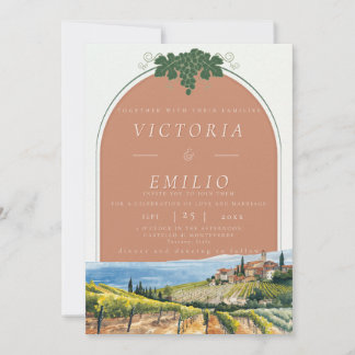Invitation Mariage en Toscane en terre cuite