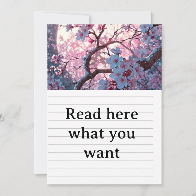 Invitation Mariage Enchanté sous les Fleurs de Cerisier et la (Devant)