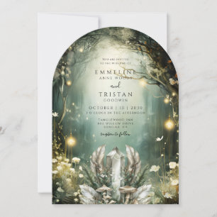 Invitation Mariage Enchanted Crystal Forest Arch