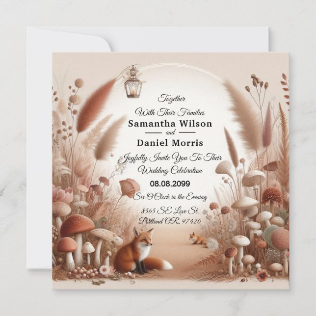 Invitation Mariage Enchanted Forêt d'automne (Devant)