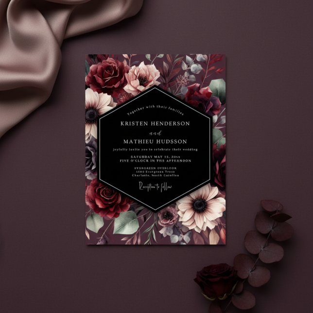 Invitation Mariage Enchantement Botanique de Bourgogne (Créateur téléchargé)