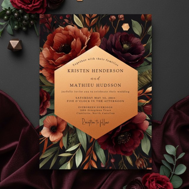 Invitation Mariage Enchantement Fleur de Bourgogne (Créateur téléchargé)