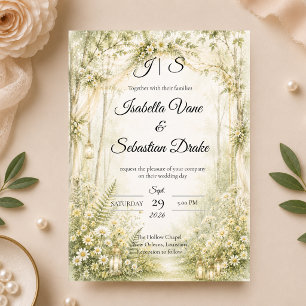Invitation Mariage enchanteur en forêt