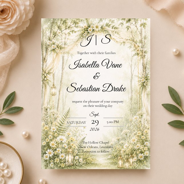 Invitation Mariage enchanteur en forêt (Créateur téléchargé)