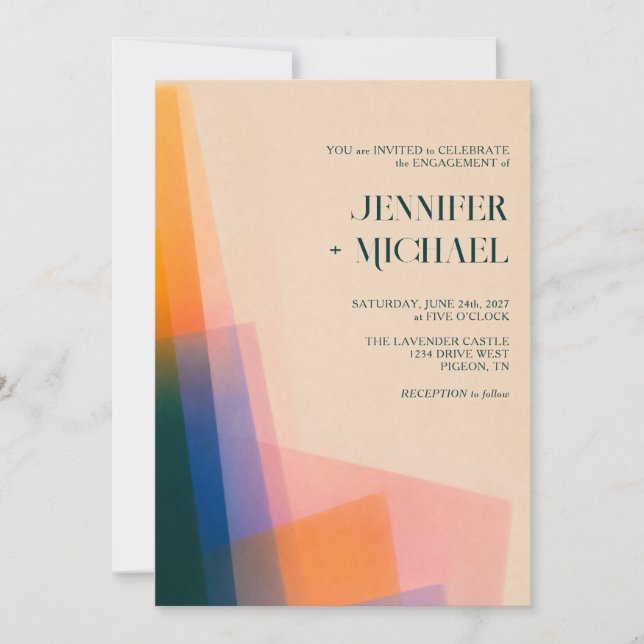 Invitation Mariage Engagement Soft Prism (Devant)