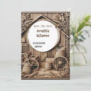 Invitation mariage enregistrer la date conception de la sculp
