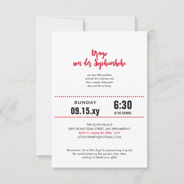 Invitation mariage enregistrer la date grand dane (Devant)