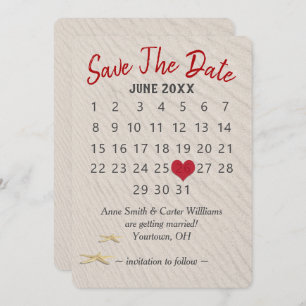 Invitation Mariage Enregistrer le calendrier des dates sur le