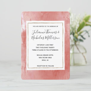 Invitation Mariage épices de pêche chic