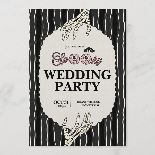 Invitation Mariage Épouvantable Jusqu'à Ce Que La Mort Nous S (Devant)