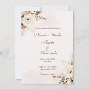 Invitation Mariage espagnol Boho
