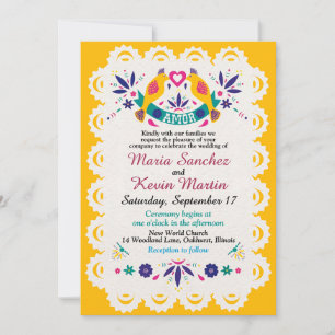 Invitation Mariage espagnol Fiesta lumineux et coloré