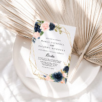 Mariage espagnol fleuri hiver or géométrique