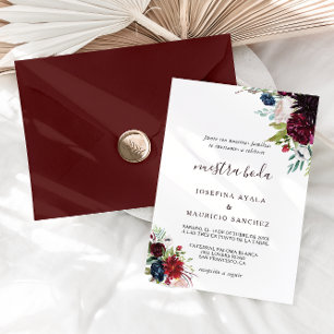 Invitation Mariage espagnol flush flush de la marine bourguig