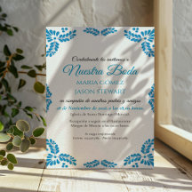 Mariage Espagnol Minimaliste Turquoise Talavera