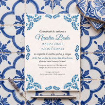 Mariage Espagnol Minimaliste Turquoise Talavera