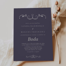 Mariage espagnol Purple Grey Elegant Boda