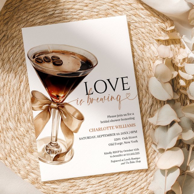 Invitation Mariage Espresso Martini (Créateur téléchargé)