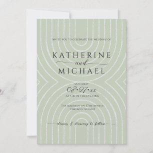 Invitation Mariage esthétique vert olive