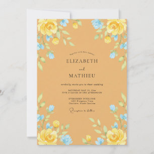 Invitation Mariage Estival Ambre Rayonnant